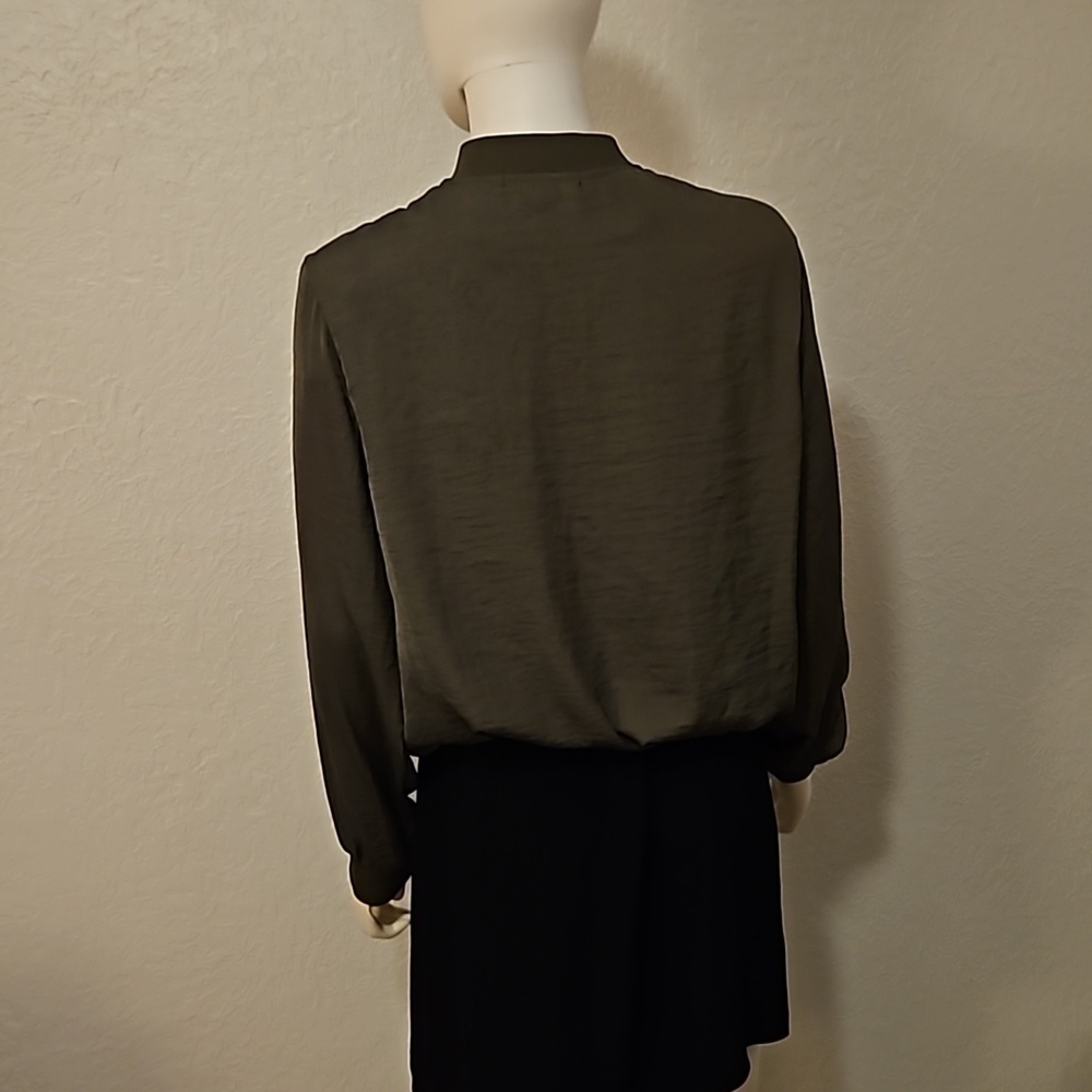 VTG JANINA Olive Embroidered Phoenix Bird Blouson Bomber Festival Jacket - Picture 6 of 8